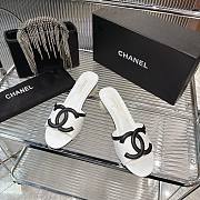 Colestore Chanel Mules  Lambskin  White & Black - 2