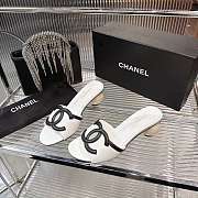 Colestore Chanel Mules  Lambskin  White & Black - 1
