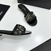 Colestore Chanel embroidered fabric mules/slides  - 6