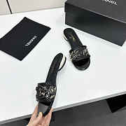 Colestore Chanel embroidered fabric mules/slides  - 5