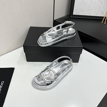 Colestore Chanel Fall Winter 2026 Pre-Collection   Sandals   Crumpled Shiny Lambskin  Silver 