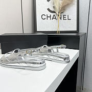 Colestore Chanel Fall Winter 2026 Pre-Collection   Sandals   Crumpled Shiny Lambskin  Silver  - 5
