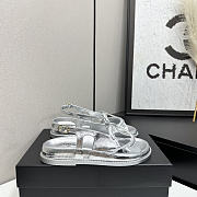 Colestore Chanel Fall Winter 2026 Pre-Collection   Sandals   Crumpled Shiny Lambskin  Silver  - 2