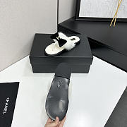 Colestore Chanel Vintage Bowtie Thong Shearling/Fur Sandals - 3