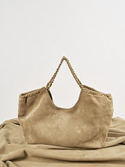 	 Colestore Chanel Fall Winter 2026 Pre-Collection Shopping Bag Suede Calfskin & Gold-Tone Metal Beige 24.5 x 44.5 x 18cm - 5