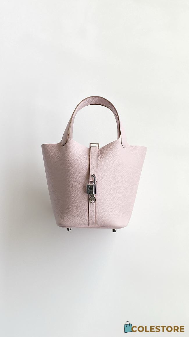 Colestore  Hermes Picotin Lock 18 Rose Sakura Clemence Palladium Hardware - 1