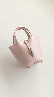 Colestore  Hermes Picotin Lock 18 Rose Sakura Clemence Palladium Hardware - 2