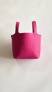 Colestore  Hermes Picotin Lock 18 Rose Shocking Clemence Palladium Hardware - 3