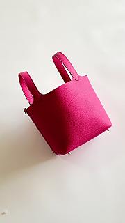 Colestore  Hermes Picotin Lock 18 Rose Shocking Clemence Palladium Hardware - 4