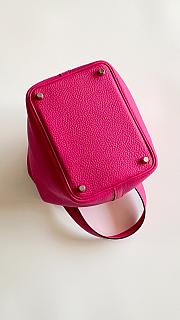 Colestore  Hermes Picotin Lock 18 Rose Shocking Clemence Palladium Hardware - 5