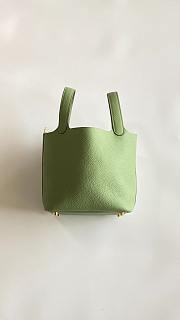 	 Colestore Hermes Picotin Lock 18 Vert Criquet Clemence Gold Hardware - 2