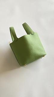 	 Colestore Hermes Picotin Lock 18 Vert Criquet Clemence Gold Hardware - 3