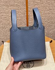 Colestore Hermes Picotin Lock 18 Blue Agate Clemence Gold Hardware - 4