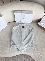 Colestore Dior Cropped Jacket Light Blue Dior Oblique Washed Cotton Denim - 6