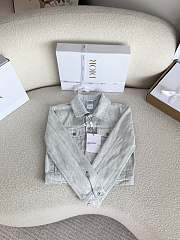 Colestore Dior Cropped Jacket Light Blue Dior Oblique Washed Cotton Denim - 5