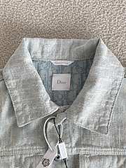 Colestore Dior Cropped Jacket Light Blue Dior Oblique Washed Cotton Denim - 3