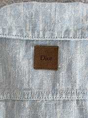 Colestore Dior Cropped Jacket Light Blue Dior Oblique Washed Cotton Denim - 2