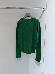 Colestore Prada Shetland wool wide-neck sweater Green - 6