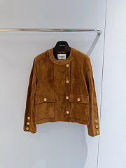 Colestore YSL  Saint Laurent short jacket in suede lambskin in Brown - 1