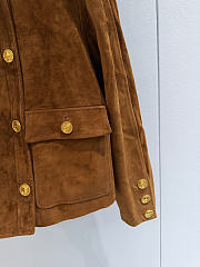 Colestore YSL  Saint Laurent short jacket in suede lambskin in Brown - 5