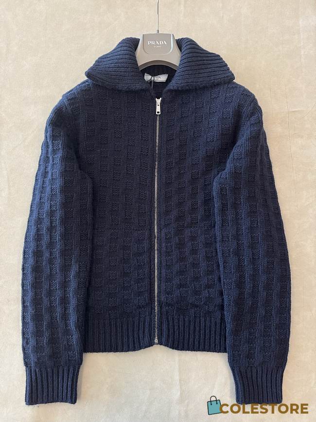 Colestore   Prada Navy Wool Cardigan  - 1