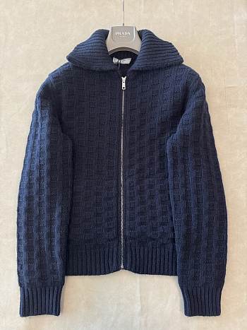 Colestore   Prada Navy Wool Cardigan 