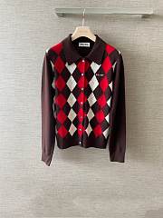 Colestore  Miu Miu Dark Brown Cashmere Cardigan - 1