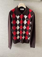 Colestore  Miu Miu Dark Brown Cashmere Cardigan - 5
