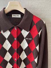 Colestore  Miu Miu Dark Brown Cashmere Cardigan - 4