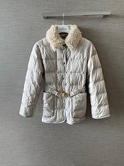 Colestore  Moncler Light Beige Cygnes Belted Short Down Jacket  - 1