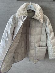 Colestore  Moncler Light Beige Cygnes Belted Short Down Jacket  - 3