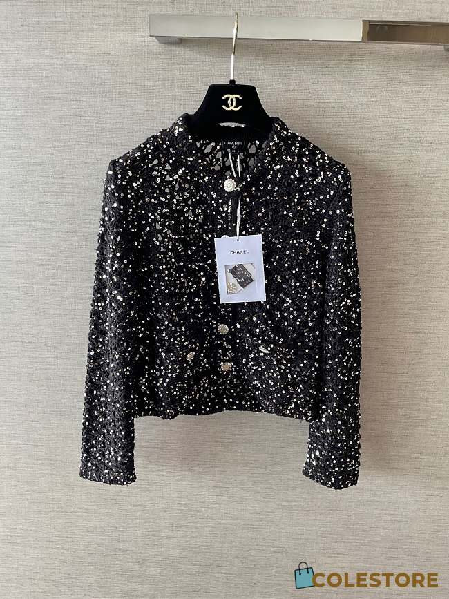 Colestore Chanel Spring Summer 2026 Pre-collection Jacket in Black and White Tweed - 1