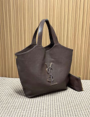 Colestore YSL Saint Laurent ICARE in smooth leather Brown 38（58）x43x8cm - 5