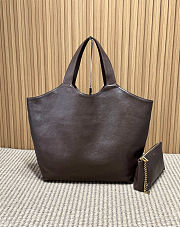 Colestore YSL Saint Laurent ICARE in smooth leather Brown 38（58）x43x8cm - 4