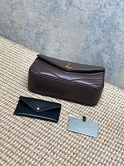 Colestore YSL Saint Laurent LOULOU small in MATELASSÉ lambskin DEEP HICKORY 24x14x6cm - 5