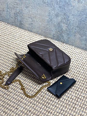 	 Colestore YSL Saint Laurent LOULOU mini in MATELASSÉ lambskin DEEP HICKORY 20x12x5cm - 4