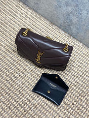	 Colestore YSL Saint Laurent LOULOU mini in MATELASSÉ lambskin DEEP HICKORY 20x12x5cm - 3