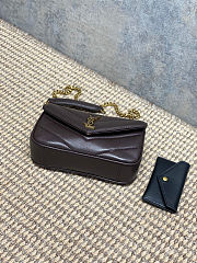 	 Colestore YSL Saint Laurent LOULOU mini in MATELASSÉ lambskin DEEP HICKORY 20x12x5cm - 2