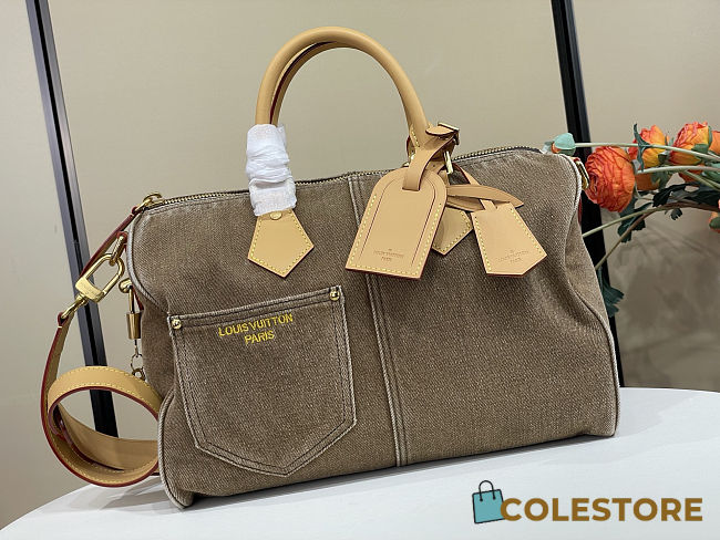Colestore  Louis Vuitton Speedy 30 Bandoulière Coffee Bean Brown Denim 34 x 22 x 19 cm - 1