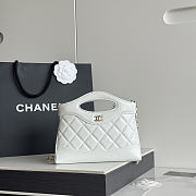Colestore Chanel Quilted Nano 31 Shopping Bag White Lambskin  17.5x20.5x4cm - 1