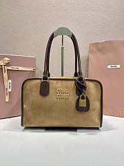 Colestore Miu Miu Beau Suede and leather bag tan and brown 30x20x10cm - 1