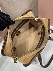 Colestore Miu Miu Beau Suede and leather bag tan and brown 30x20x10cm - 4