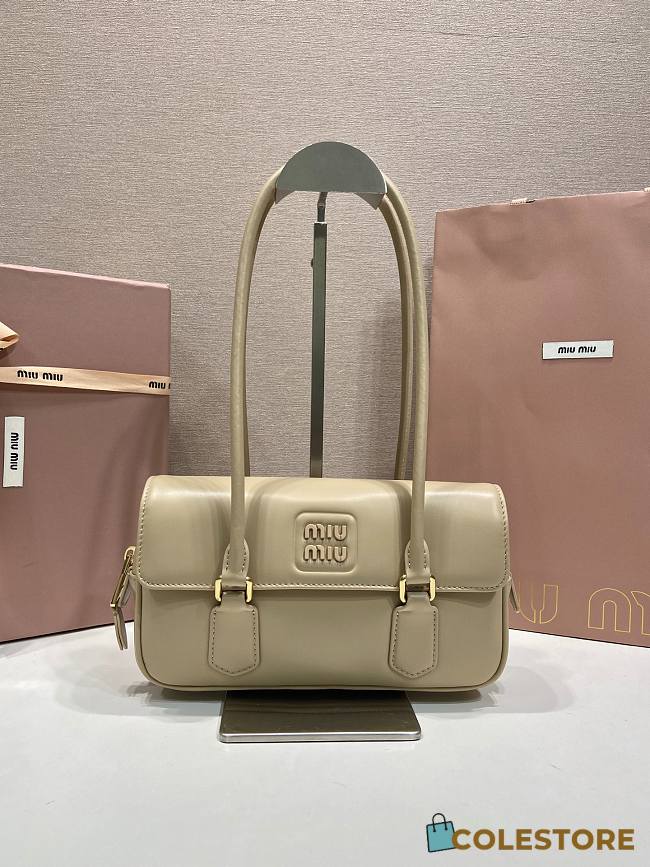 Colestore Miu Miu Arcadie leather bag Sand Beige 24x11.5x5cm - 1
