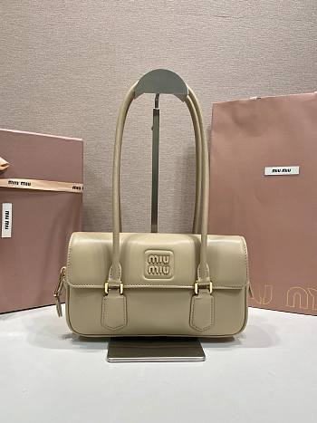Colestore Miu Miu Arcadie leather bag Sand Beige 24x11.5x5cm