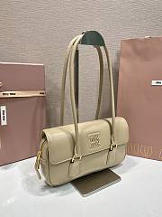 Colestore Miu Miu Arcadie leather bag Sand Beige 24x11.5x5cm - 5