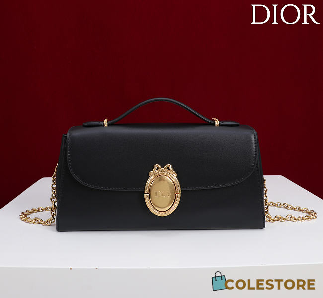 Colestore Dior Médaillon Pouch Black Smooth Calfskin 25 x 12 x 6 cm - 1
