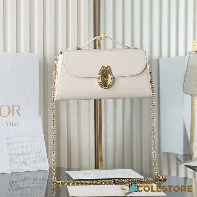 Colestore Dior Médaillon Pouch Latte Smooth Calfskin 25 x 12 x 6 cm - 1