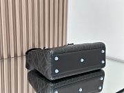 Colestore Dior Large Lady D-Sire Bag Black Macrocannage Crinkled Calfskin 30 x 20 x 13 cm - 6