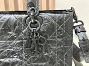 	 Colestore Dior Meidum Lady D-Sire Bag Black Macrocannage Crinkled Calfskin 26 x 15 x 8 cm - 2