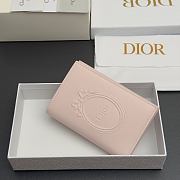 Colestore Dior Salon Passport Cover Pink Dior Médaillon Debossed Calfskin 10 x 14 x 2 cm - 3